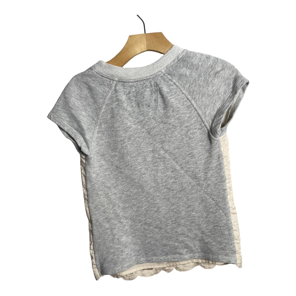 Anthropologie Saturday Sunday Millie Quilted Cut Out Gray Crewneck Top Sz Small - Picture 3 of 10